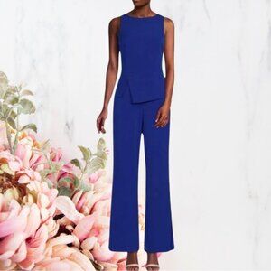 Vince Camuto Bi-Stretch Peplum-Detail V-Back Jumpsuit- Sz 0